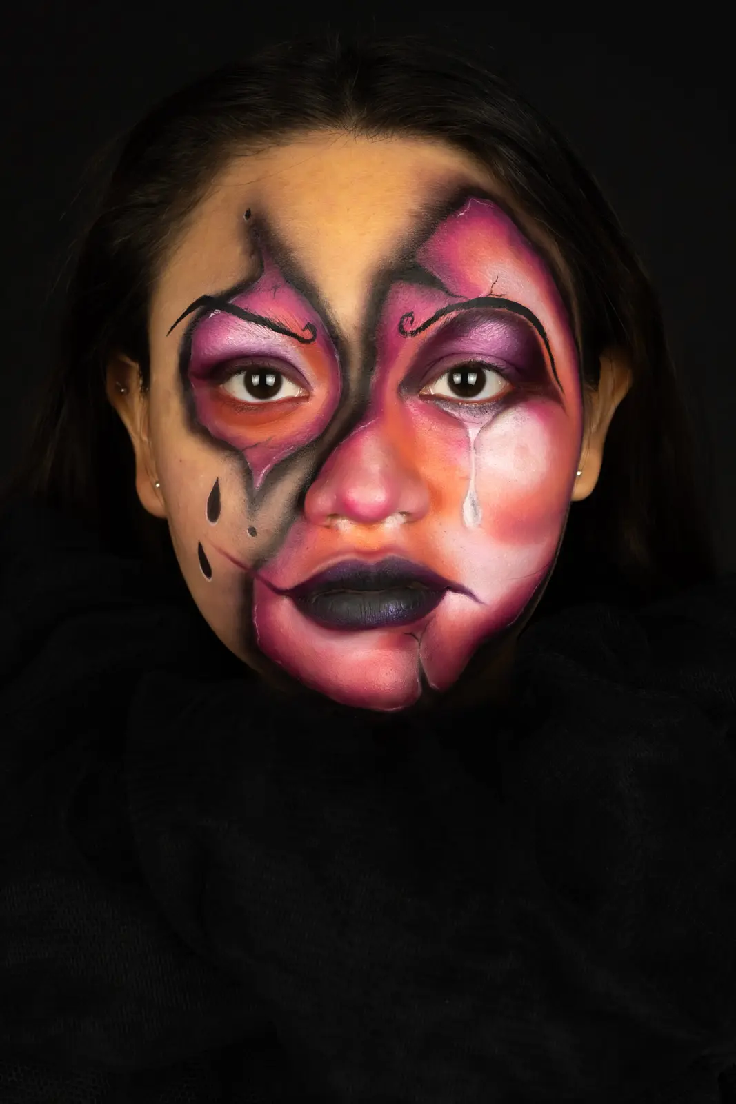 Maquillaje artístico de mariposa realizado por Sara Aguilar